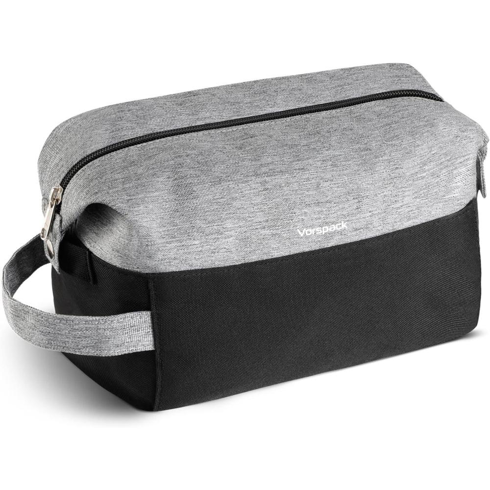 imageVorspack Large Travel Toiletry Bag  Water Resistant Travel Bag for Toiletries Cosmetics Accessories Gifts for Men  BlackBlack