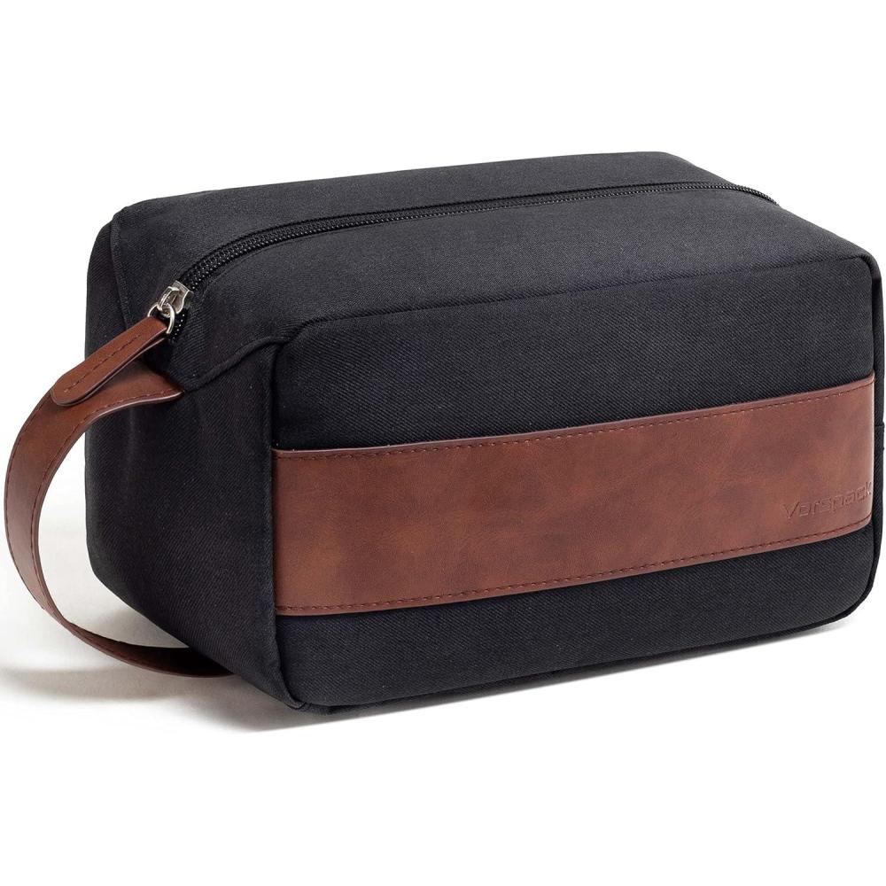 imageVorspack Toiletry Bag for Men  Water Resistant Travel Bag for Toiletries Accessories Travel Essentials Gifts  BlackBlack