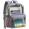imageVorspack Clear Backpack Heavy Duty  PVC Clear Book Bag with Inner Pocket Transparent Backpack for College Workplace Security  GreyGrey