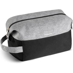 Vorspack Large Travel Toiletry Bag – Water Resistant Travel Bag for Toiletries, Cosmetics, Accessories, Gifts for Men – Black(Black)