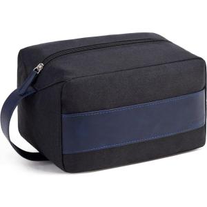 Vorspack Toiletry Bag for Men – Water Resistant Travel Bag for Toiletries, Accessories, Travel Essentials, Gifts – Black(Black&Blue)