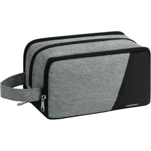 Vorspack Travel Toiletry Bag – Toiletry Bag for Men Water Resistant Skincare Bag for Bathroom Toiletries Accessories Gifts – Grey(Grey)