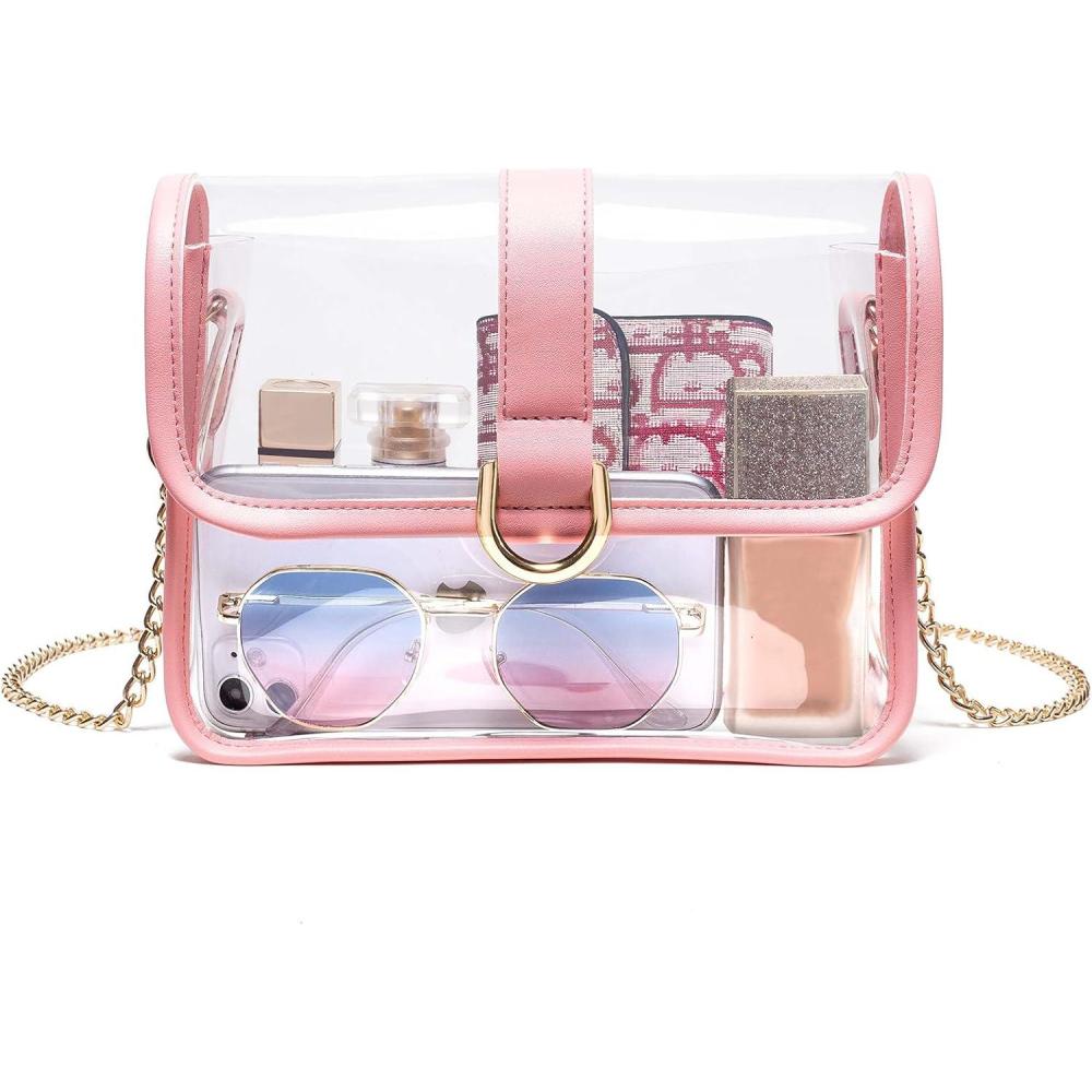 imageVorspack Clear Purse  Stadium Approved Clear Crossbody Bag for Women Concert SportPink