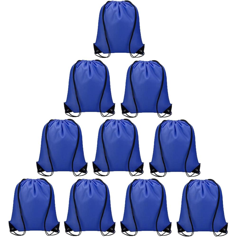 imageVorspack Drawstring Backpacks Bulk 20 Pieces String Bags Customized Bags for Party Gym Sport Trip  BlackBlue