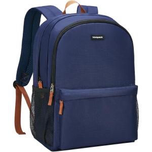 Vorspack Backpack for Men and Women – Lightweight Bookbag College Backpack Casual Daypack Backpacks for Travel Work – Navy Blue(Navy Blue)