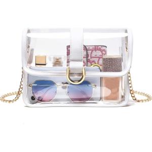 Vorspack Clear Purse – Stadium Approved Clear Crossbody Bag for Women, Concert, Sport(White)