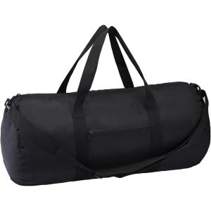 Vorspack Duffel Bag 20-24-28 Inches Foldable Gym Bag for Men Women Duffle Bag Lightweight with Inner Pocket for Travel Sports(28 Inches Black)