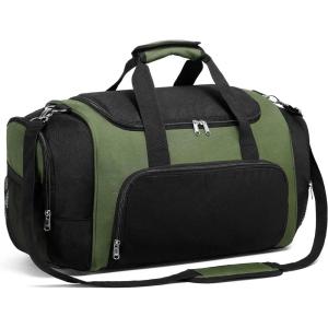 Vorspack Duffle Bag for Travel – 40L/21 Inches Duffel Bag Small Duffle Bag for Men Weekender Bag with Water Bottle Pocket for Travel Sports – Army Green(Army Green)
