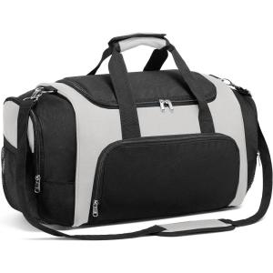 Vorspack Duffle Bag for Travel – 40L/21 Inches Duffel Bag Small Duffle Bag for Men Weekender Bag with Water Bottle Pocket for Travel Sports – Army Green(White)