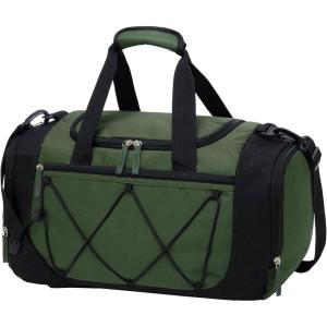 Vorspack Gym Bag for Men – 21 Inches Duffle Bag for Travel Lightweight Duffel Bag with Shoe Compartment Personal Item Travel Bag Weekender Bag for Travel Sports Gym – Black(Green)