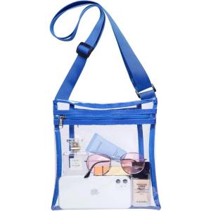 Vorspack Stadium Approved Clear Purse – TPU Crossbody Bag for Women – Concert(Blue)
