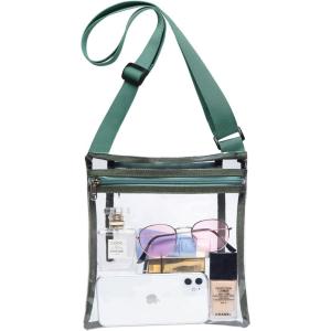 Vorspack Stadium Approved Clear Purse – TPU Crossbody Bag for Women – Concert(Green)