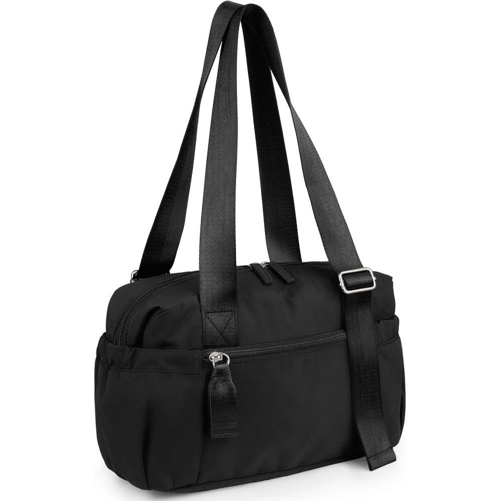 imageVorspack Mini Gym Bag for Women  Small Duffle Bag Lightweight Duffel Bag with Wet Pocket Cute Sports Bag for Gym Dance Yoga  BlackBlack