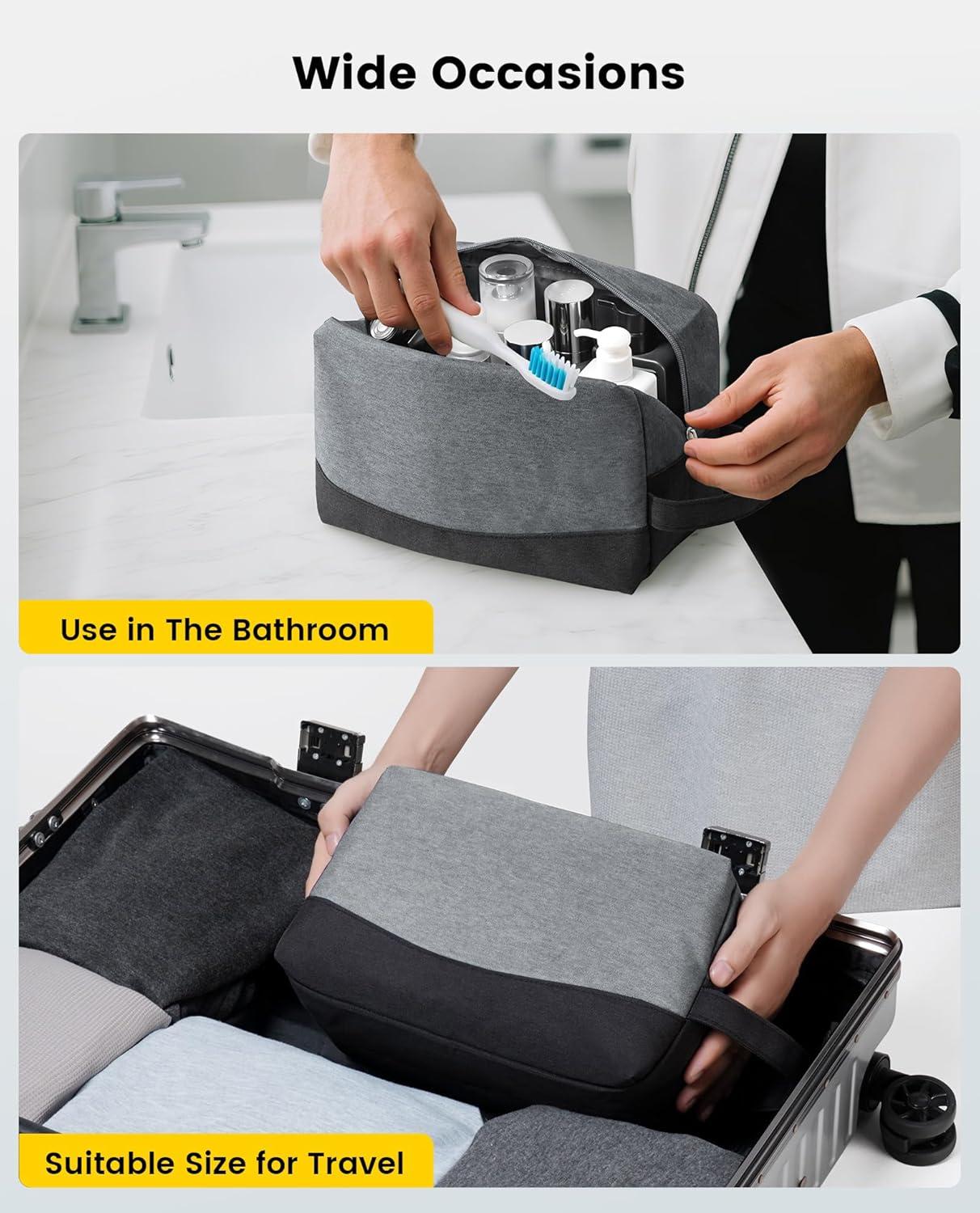 imageVorspack Travel Toiletry Bag Water Resistant Toiletry Bag for Men Small Travel Bag for Toiletries Accessories BlackBlack