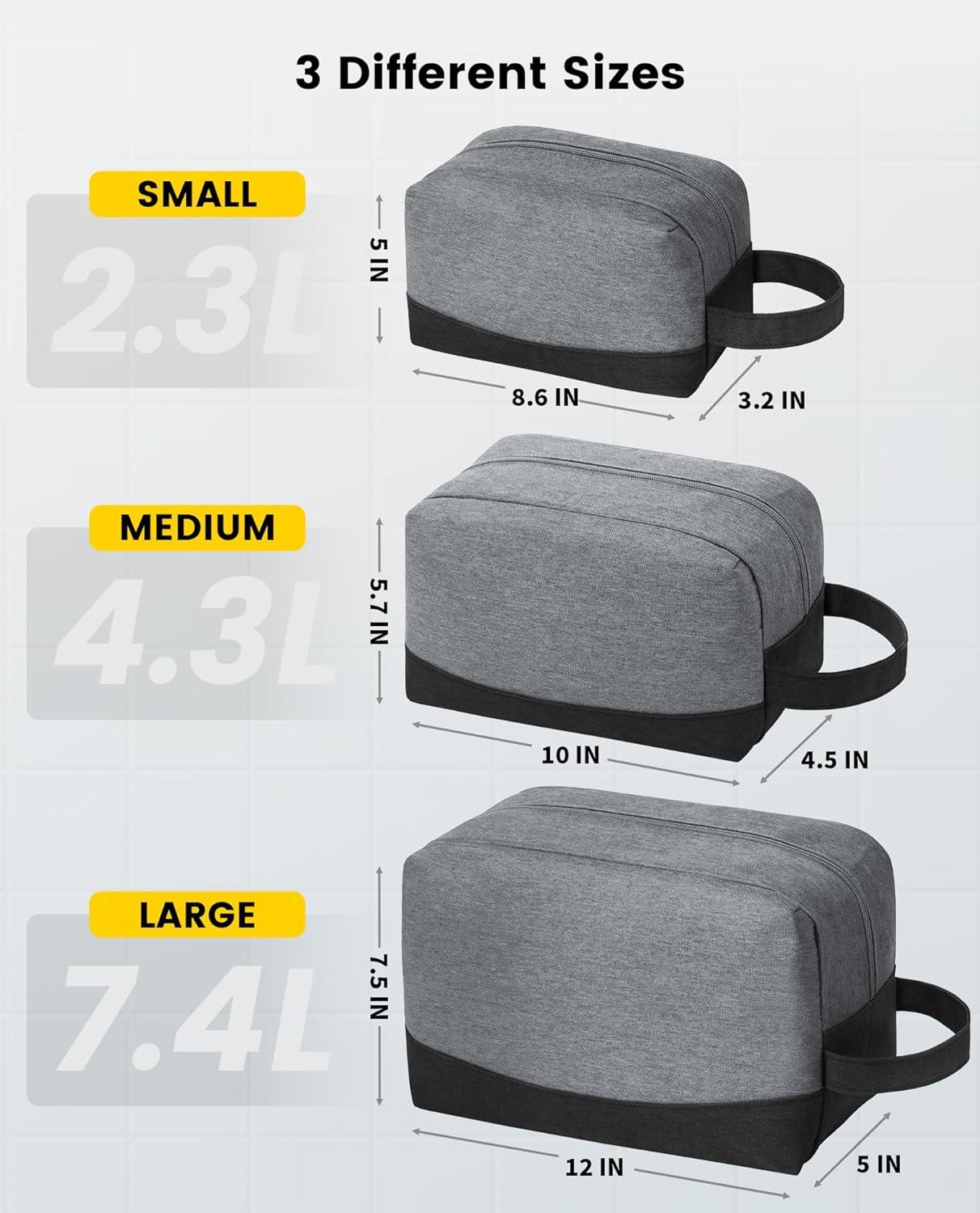 imageVorspack Travel Toiletry Bag Water Resistant Toiletry Bag for Men Small Travel Bag for Toiletries Accessories BlackBlack