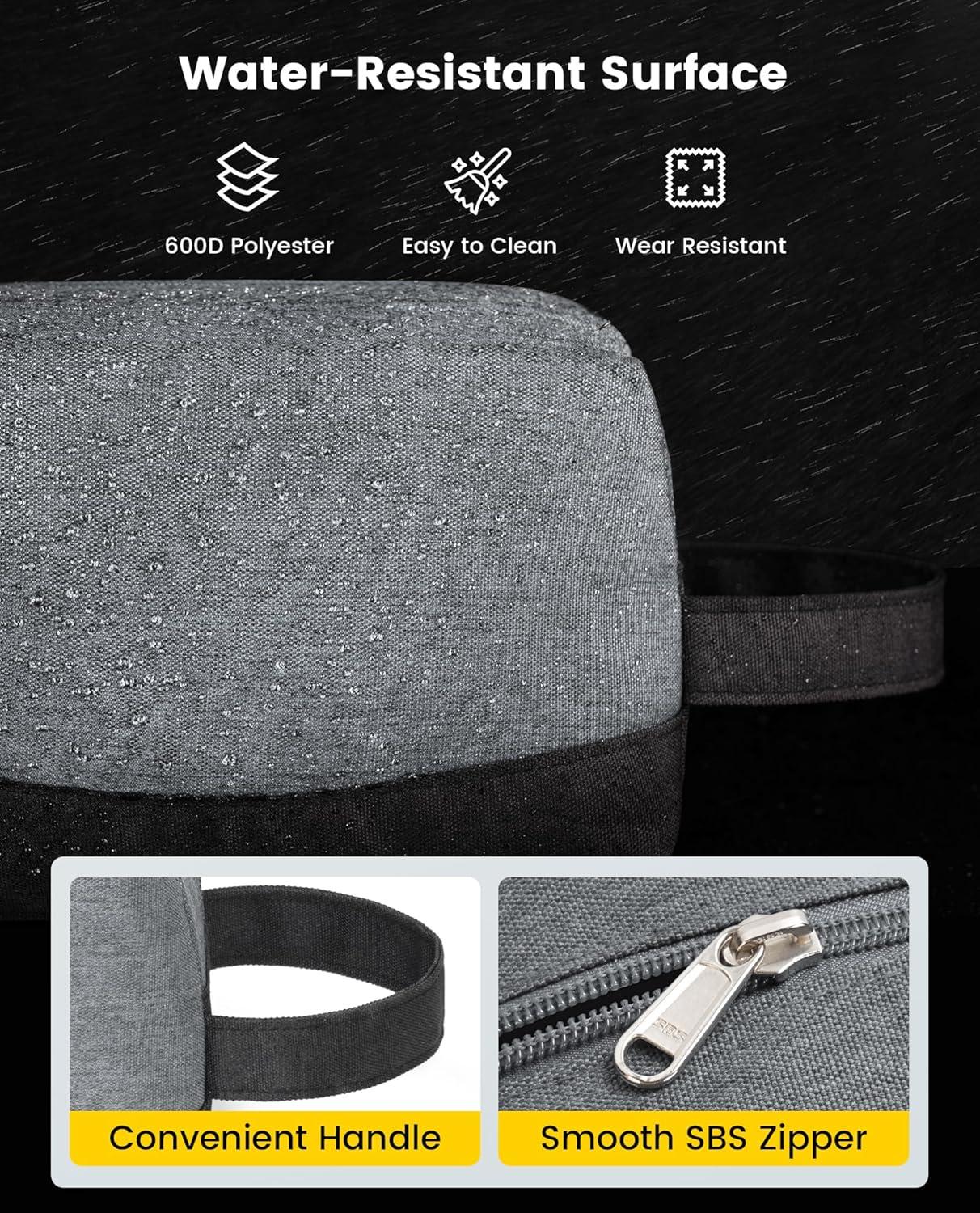 imageVorspack Travel Toiletry Bag Water Resistant Toiletry Bag for Men Small Travel Bag for Toiletries Accessories BlackBlack