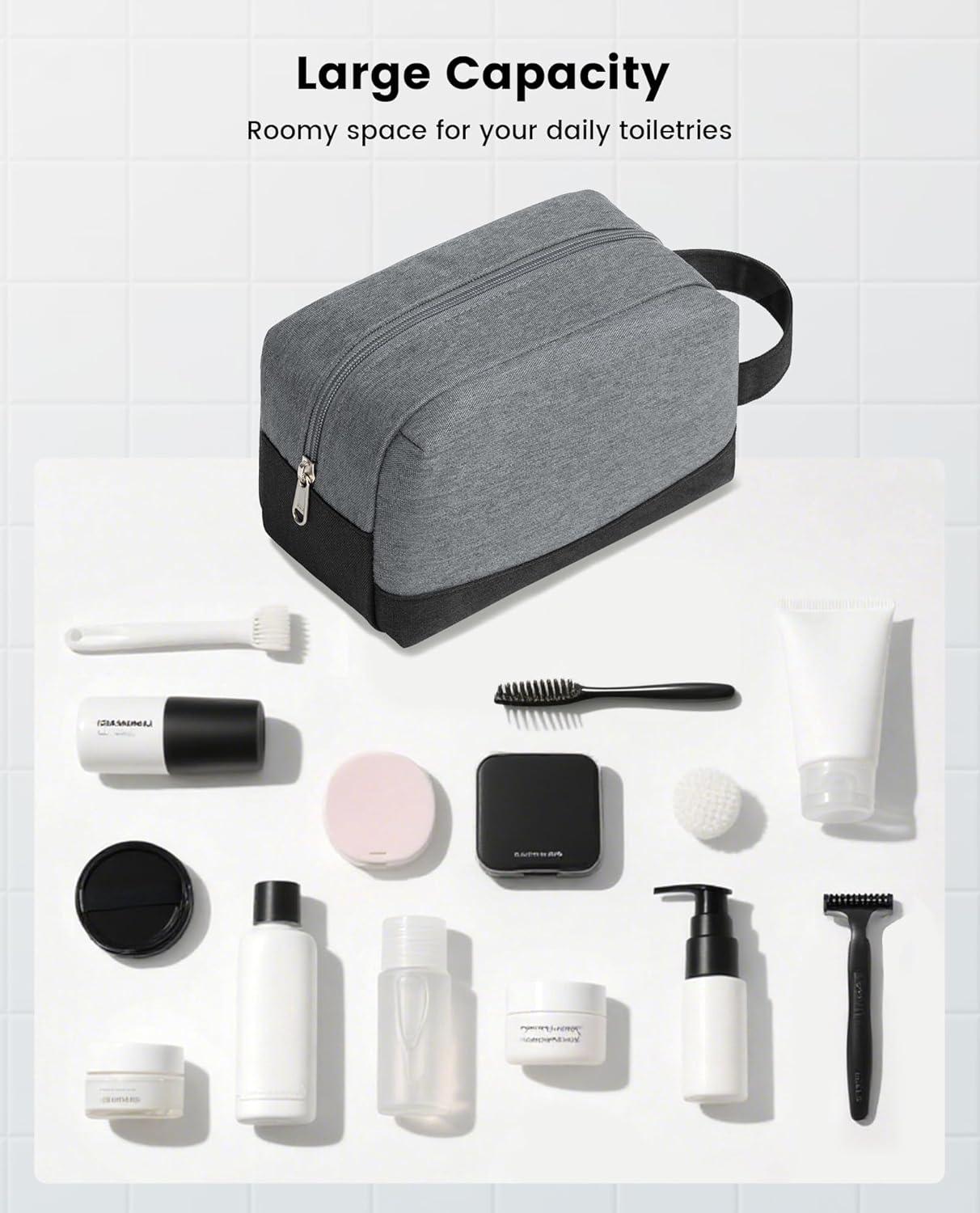 imageVorspack Travel Toiletry Bag Water Resistant Toiletry Bag for Men Small Travel Bag for Toiletries Accessories BlackBlack