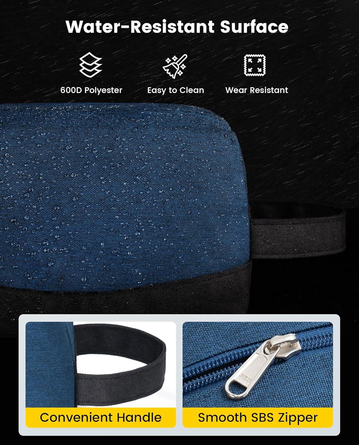 imageVorspack Travel Toiletry Bag Water Resistant Toiletry Bag for Men Small Travel Bag for Toiletries Accessories BlackNavy Blue