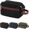 imageVorspack Canvas Toiletry Bag for Men  Water Resistant Travel Bag for Toiletries Bathroom Essentials Accessories  Black
